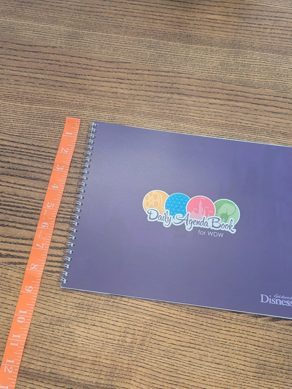 NWOT Disness Daily Agenda Book Disney World Spiral Bound Planner